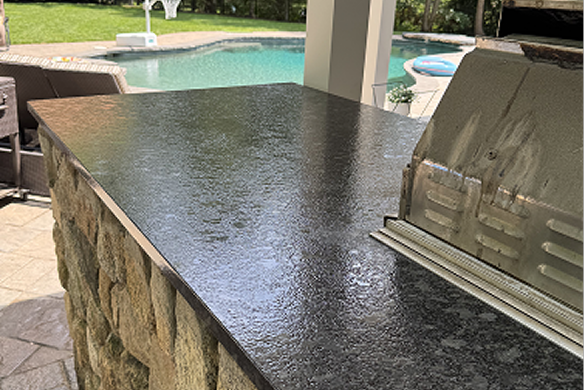 Outdoor Kitchen Outdoor Kitchen Remodel by Granite CountertopPro Inc. project photo 2